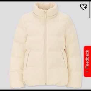 Uniqlo white down puffer